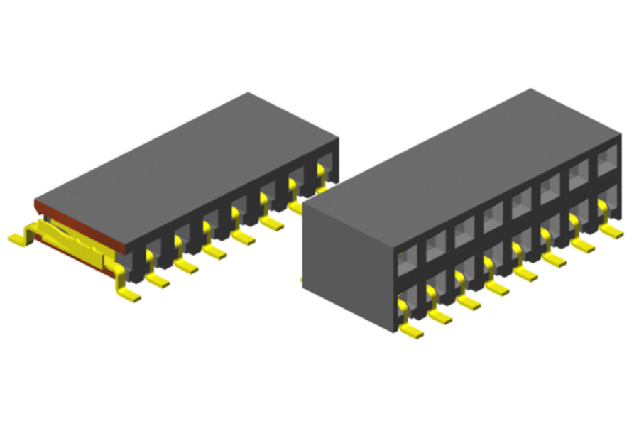 Surface-mount soldering (SMT) - "side entry" female headers