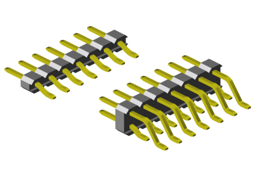 Surface-mount soldering (SMT) - horizontal pin headers